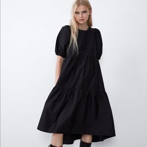 Zara Asymmetric Poplin Dress